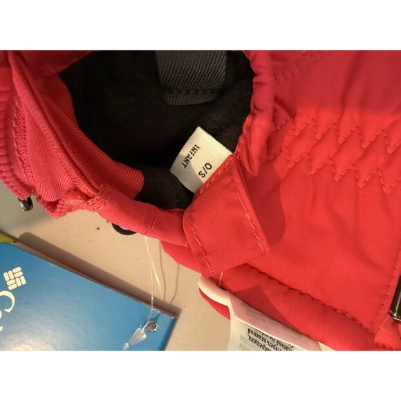 Columbia Infant Mitten Gloves Zipper One Size Pink Baby Girl Omni Shield New - Picture 3 of 5